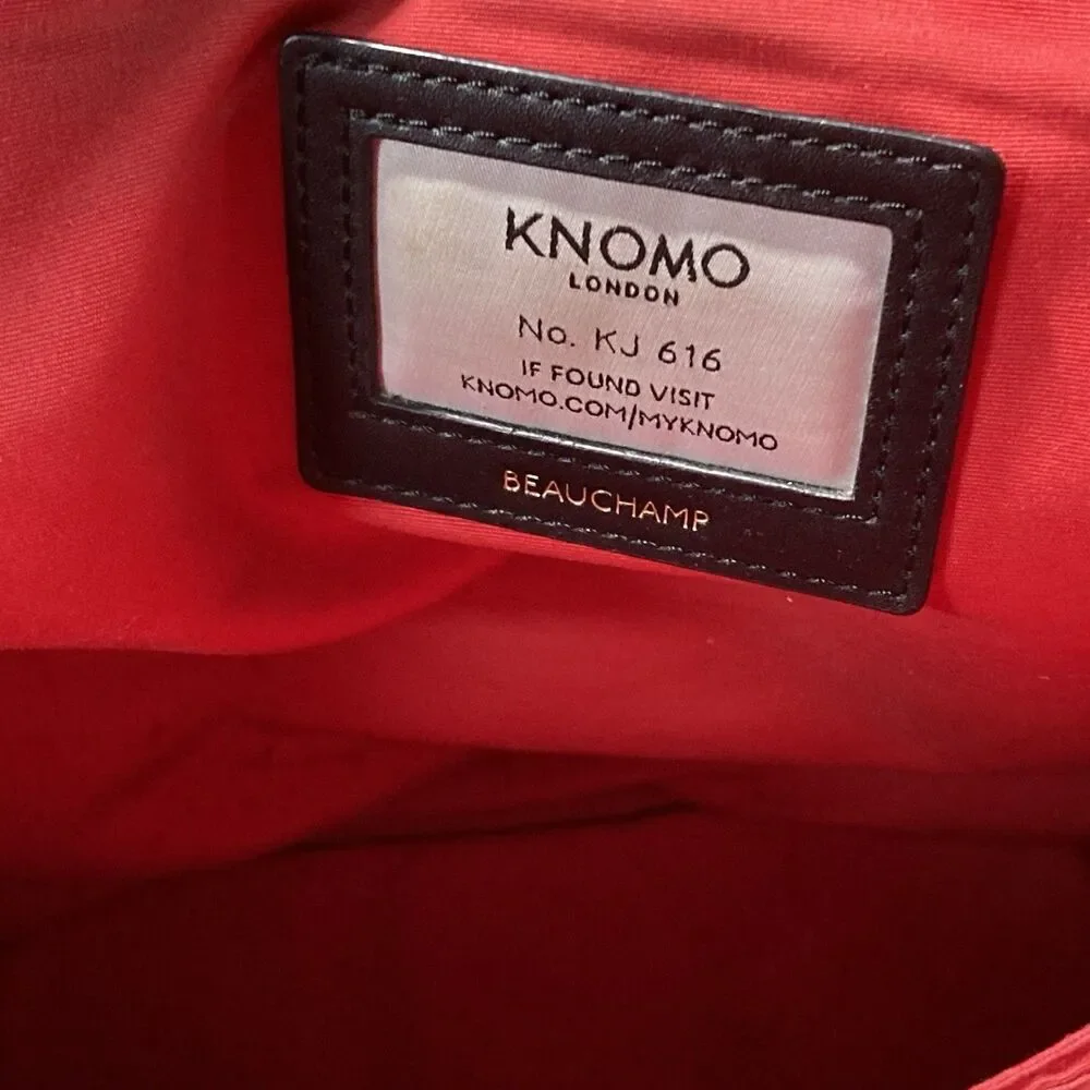 Knomo Black Mini Shoulder Straps Backpack Bag water resistant nylon padded